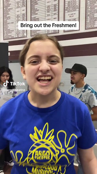 Recruiting freshmen on their first day of High School! #Argotheatre #Argopride #Freshman #Theatretiktok #Argo #highschooltheatre