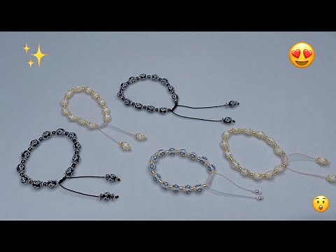 افكار لعمل اساور بالخرز / طريقة عمل اساور بخرز على شكل صليب بطريقة شيك و سهلة وبسيطة 😍😻