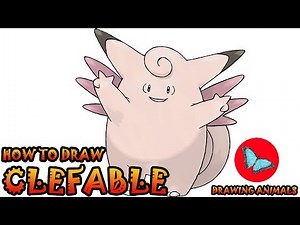 How To Draw Clefable From Pokemon | Drawing Animals