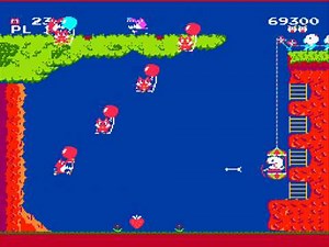 Old School Gaming - Gameplay Footage #1 - Pooyan (Famicom/NES)