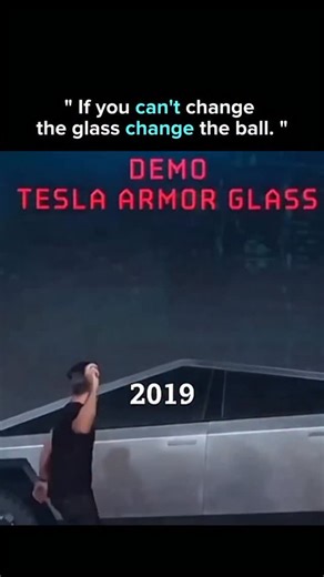 FoundersFocus on Instagram: "Cybertruck window durability test: 2019 vs 2023. In 2019, Elon Musk’s Tesla faced a public fail when a steel ball shattered the “unbreakable” glass on stage. Four years later, the test returned—this time using a baseball instead of metal. “If you can’t change the glass, change the ball.” Follow for daily breakthroughs at the intersection of AI and technology. ➕ @foundersfocuss Unlock your FREE 100+ AI Toolkit to brainstorm, create & scale faster ⚙ link in bio! Credit