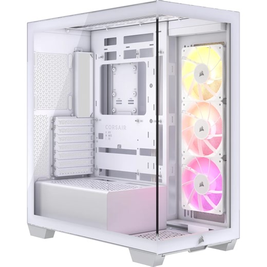 Buy the Corsair 3500X RGB Tempered Glass Mid Tower Gaming Case - White 3x... ( CC-9011279-WW ) online