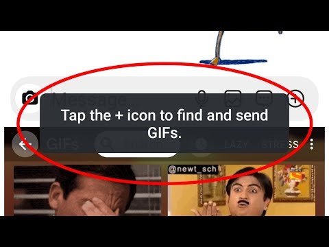 Fix Tap the + icon to find and send gifs in Instagram Problem