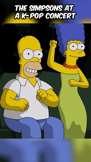 The Simpsons at a K-pop concert #simpsons #funny