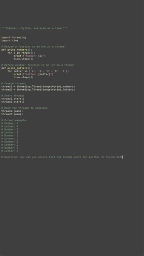 threading concurrency basics #python #showcase