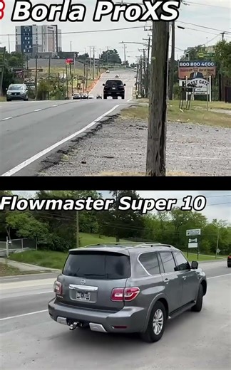5.6 v8 armada borla vs flowmaster #automobile #carengine #exhaust #nissan #flowmaster #borla #viral