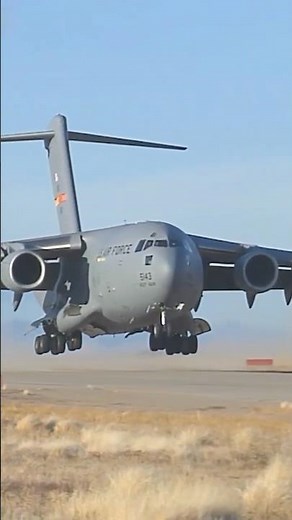 C-17 Globemaster Landing at Altus AFB in Middle of the Desert
