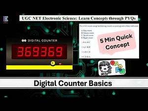 Digital Counter Basics Explained in 5 Min | UGC NET Electronics Science PYQ Concept #digitalcounter
