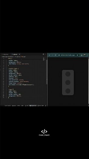 🚦 Traffic Light Simulation | JavaScript Mini Project 💡