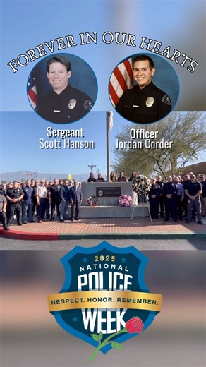 This morning we gathered together to reflect on Police Officers Memorial Day, the impact our officers make in our community and honoring the memories of Sergeant Scott Hanson & Officer Jordan Corder! 🧡Thank you to our City Council members, city staff and friends for joining us! 💛Big Thank you to Churro Boss for bringing goodies to this special occasion!😋 #covinapd #nationalpoliceweek #community #covinastrong | Covina Police Department