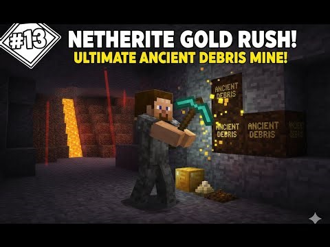 I Mined ANCIENT DEBRIS in the Nether! 💥 Getting Netherite Gear in Minecraft