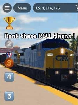 Rank these 5 RSU HORNS!! but you CAN’T change #shorts #roblox #trainsimulator #rsu #railsimuniverse