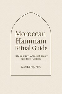 Moroccan Hammam Ritual Guide | DIY Spa Day, Self-care Printable, Digital Wellness Routine. - Etsy Canada