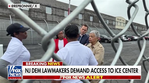BREAKING: Three Democratic members of Congress storm the gates of an ICE detention facility in New Jersey, demanding they be allowed to conduct an "oversight visit." | Fox News