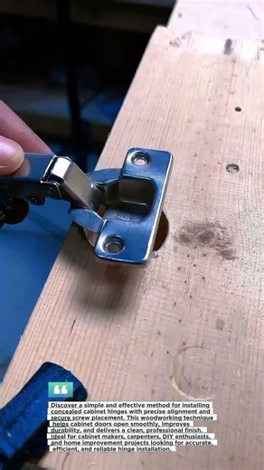 Hidden Cabinet Hinge Installation Tips #Woodworking #DIY #Carpentry