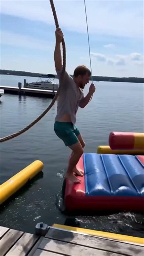 Surviving a $55,000,000 extreme Michigan dock water hazard! 🏃‍♂️🌊