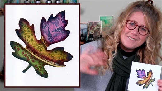 5.2K views · 113 reactions | Sticker Stencil Leaf Card by Tracey Dutton To learn more about the techniques and products used to make this beautiful card, head over to https://laviniastamps.com/sticker-stencil-leaf-card/ Today, Tracey digs into her sticker stencil collection to create this lovely “Leaf” card in gorgeous autumnal colours, courtesy of her Elements range of ink pads. A touch of glamour was added using gilding flakes and Gilding polish. | Lavinia Stamps | Facebook