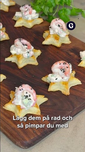 Smördegsstjärnor med het räkröra – festens GODASTE snacks 🌟🔥