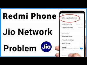 Redmi Jio Network Problem | Jio Network Problem In Redmi | Redmi Jio Network Problem Solution