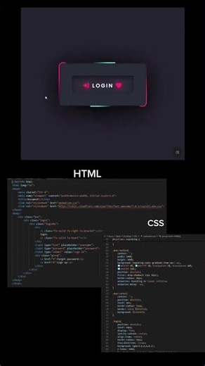 This Login Form Animation Looks INSANE 😎#frontendcourse #loginform #form #facts #shorts #html #css