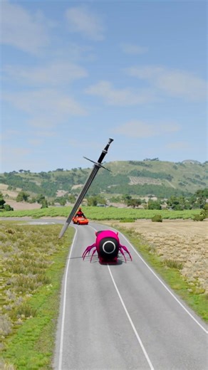 FUNNY AND CRAZY CARS VS SWORD IN BeamNG.Drive