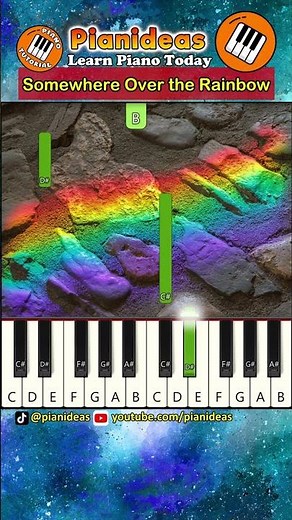 Somewhere over the Rainbow - Israel IZ Kamakawiwoʻole » Piano Tutorial