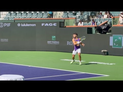 Carlos Alcaraz Practice Session | BNP Paribas Open Indian Wells 2026