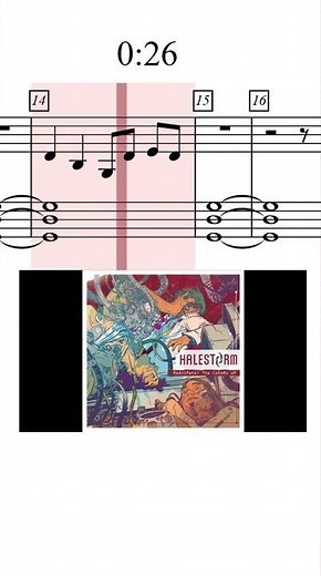 Piano Halestorm - Bad Romance (Lady Gaga) [伴奏動態琴譜]