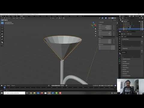 Blender Tutorial | Create a Floor Lamp 💡 (Bezier Curve, Emission, Modelling)
