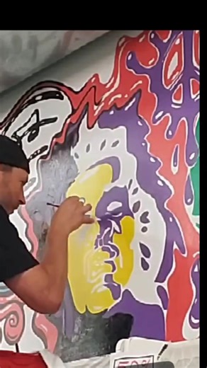 Throwback to this project for The Beat Goes On in West Bend! Psychedelic music/Volkswagens mural.