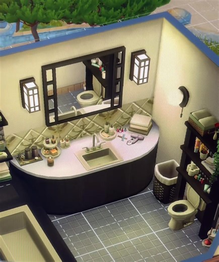 Bathroom Reno! #sims4 #sims4builds #simstok #sims4buildingtips #sims4buildsnomods