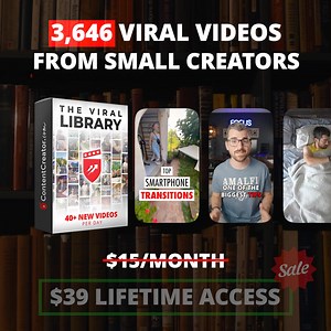 Want to create VIRAL VIDEOS? You need to STOP copying big creators… ❌ What you need is inspiration from: ✅ Small creators (under 10,000 followers) ✅ Who consistently go viral (1M views) Why? Well, when a small creator goes viral, you know for a FACT that their video uses a concept that ANYONE (big or small) can use to go viral Imagine getting 50 new REAL VIDEOS from small creators going viral EVERY SINGLE DAY! Would that help you learn how to grow your own account 10X faster? If you, like so man