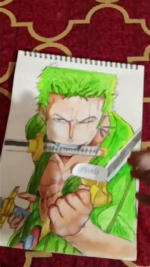 drawing roronoa zoro ☠️✨✨✨✨💥💥💥🤯🤯🤯🤯##₹₹