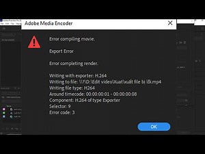 Sửa lỗi xuất File Adobe Premiere Pro