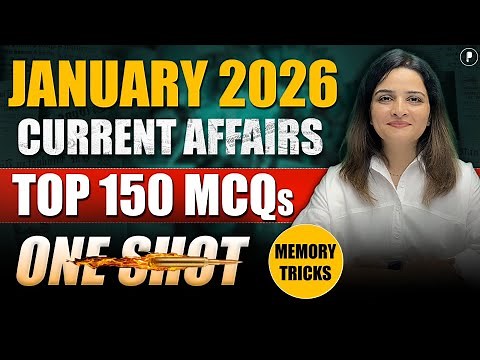 January 2026 Monthly Current Affairs | Top 150 MCQs | Parcham Classes January One Shot Monthly CA