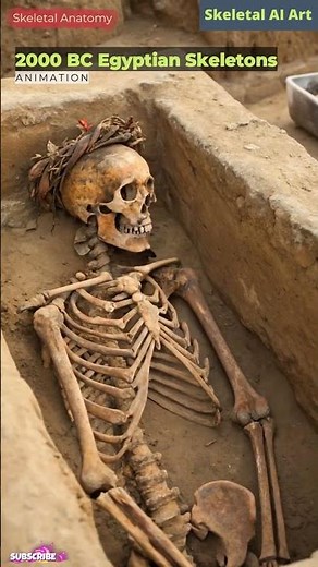 Illustration of 2000 BC Egyptian Skeletons Animation | Skeletal AI Art | 14