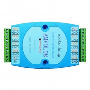 8 Channel Analog Output Module, 0-10V/0-5V, RS485 Modbus RTU, Voltage PLC Remote IO Expansion Board
