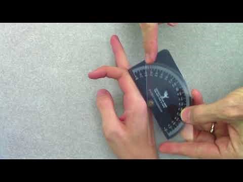 Using a finger goniometer