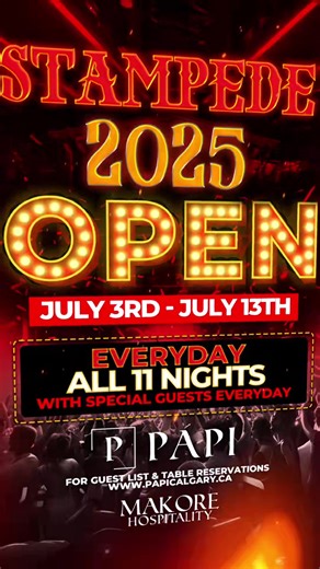 Calgary’s best Stampede afterparty headquarters with celebrity guests and Djs each night!🔥