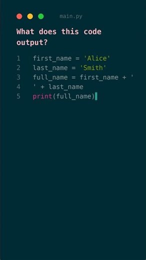 Python String Concatenation Basics 🤔 ✨ #pythontips #coding #programming