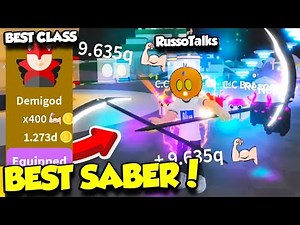GETTING THE DEMIGOD MAX RANK AND THE MOST EXPENSIVE SABER IN SABER SIMULATOR UPDATE! (Roblox)
