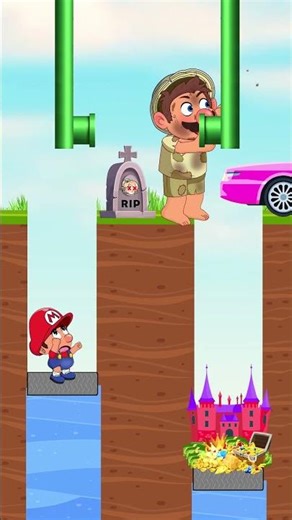A Race Against Water — Can Mario Resist the Temptation and Save Mini Mario?