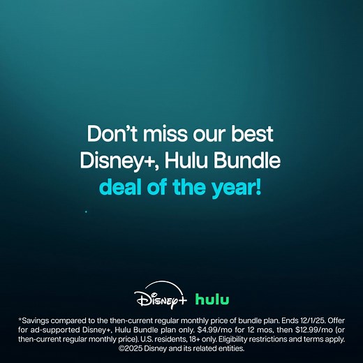 1.6M views · 28 reactions | Get Disney+ and Hulu (both with ads) for $4.99/mo for a year with our Black Friday Offer. Hurry! Deal ends Monday. | Disney+ | Facebook