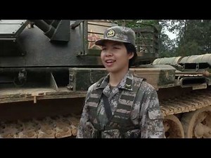 Chinese female tank driver