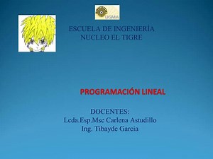 PROGRAMACI N LINEAL - SlideServe