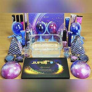 66K views · 1.2K reactions | GALAXY SLIME Mixing Makeup and Glitter into Clear Slime | Luxury Cosmetics | Facebook