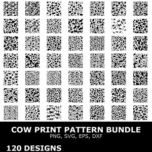 Cow Print Pattern Digital Clipart Bundle Svg Png Eps Dxf for Cricut Cutting Files Graphic Art DIY Projects - Etsy Australia