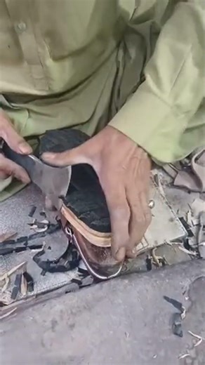 ASMR Handmade shoes#craftsmanship #leatherwork #diy