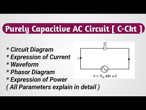 Purely Capacitive AC Circuit| Expression of Current & Power, Waveform, Phasor Diagram