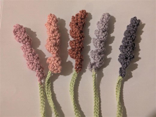 Crochet Lavender Bookmark - Handmade Floral Bookmark - Etsy UK